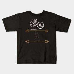 Capricorn traits Kids T-Shirt